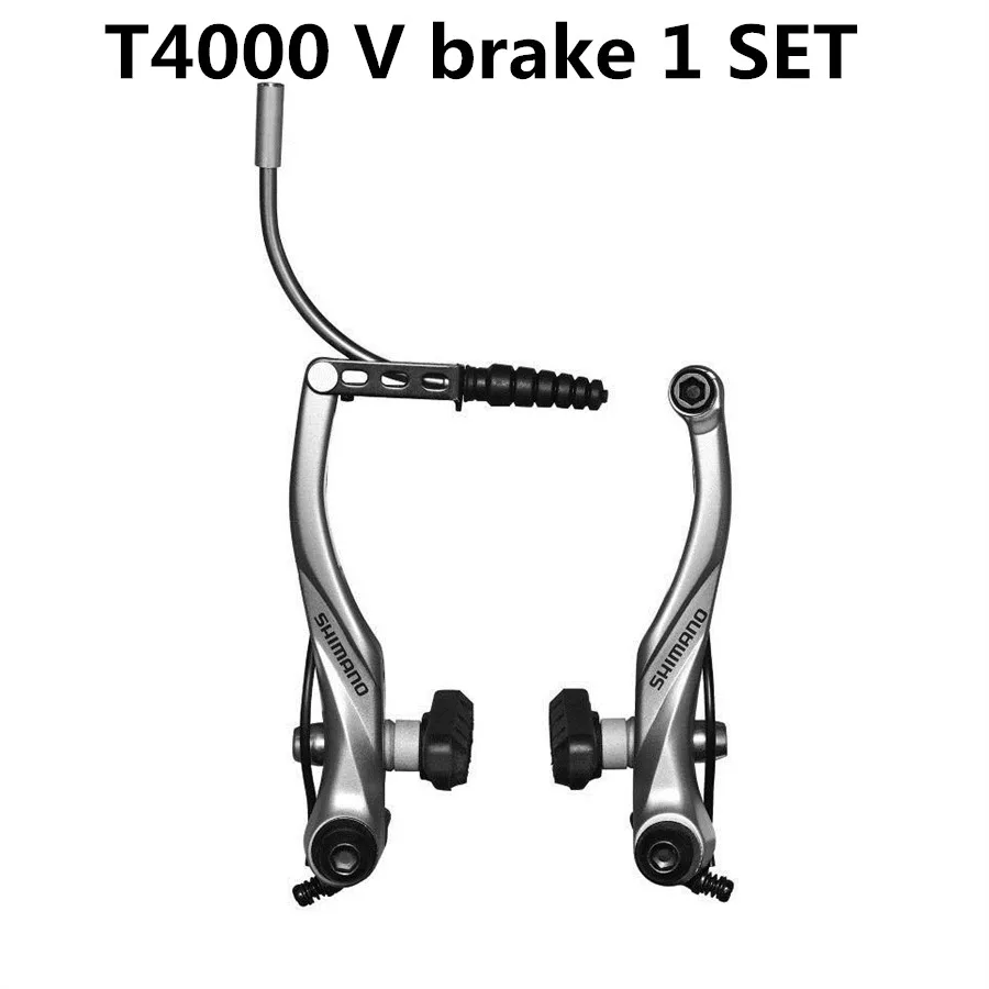 T4000 silvery 1 set Shimano alivio BR T4000 M4000 V-тормоза рычаг горный велосипед велосипедный тормоз дорожные велосипеды складной велосипед V тормоз - Цвет: T4000 silvery 1 set