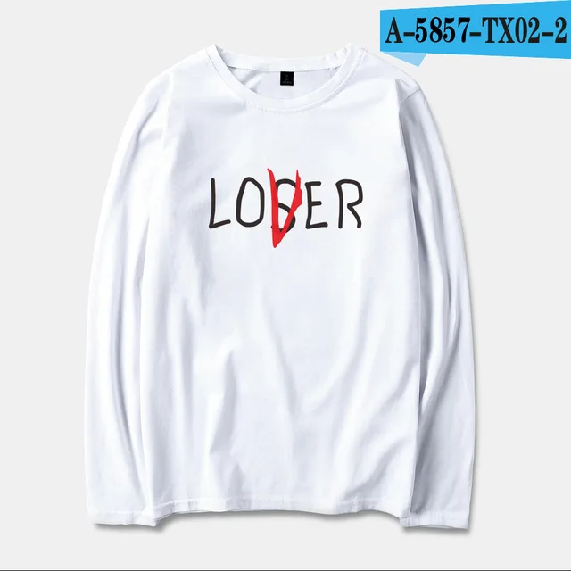 Фильм это проигравших Club Футболка Для мужчин/Для женщин Harajuku Loser Lover это вдохновил футболка Повседневное футболка с круглым вырезом футболки топы больших размеров - Цвет: white
