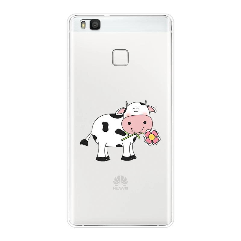 Силиконовый чехол для телефона Huawei P9 Lite Mini P10 P Smart Plus P20 Pro P8 2017 корова овечка