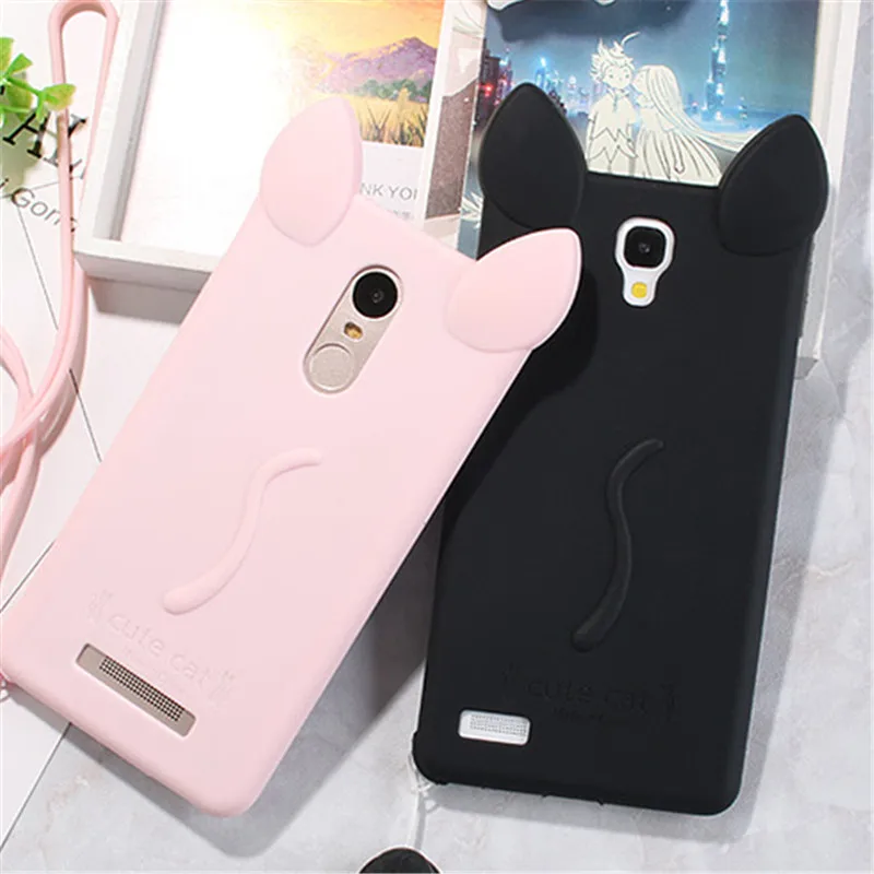 Xiaomi Redmi Note 4X Case Cover Cute 3D Cat Ear Cartoon Soft Silicone Gel For 4 Pro Prime Coque 5.5 inch |