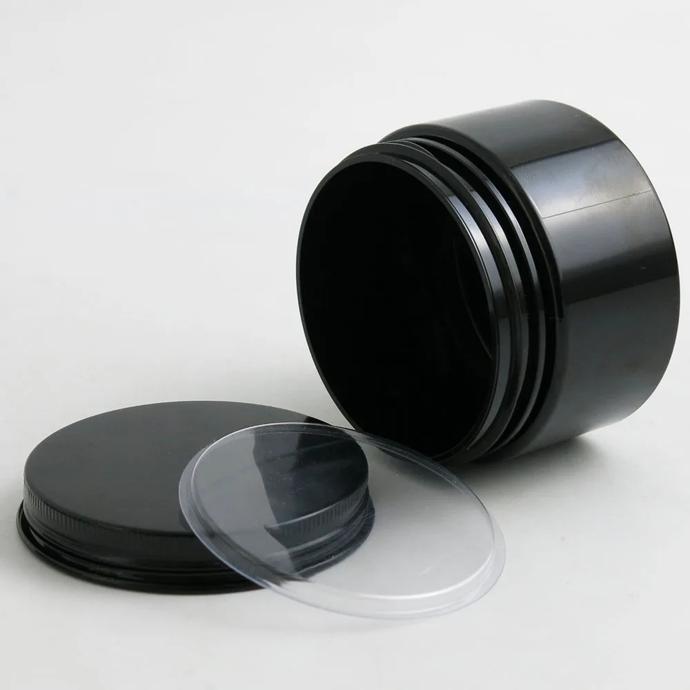 Круглый черный пластиковый контейнер для косметики 30 шт. многоразовый домашних