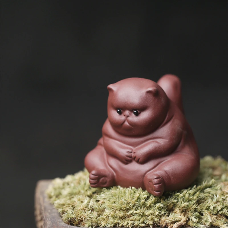 TANGPIN Фиолетовый Глиняный чай питомец милый кот чайная игра ремесла чайный набор кунг-фу украшение с подарочной коробкой