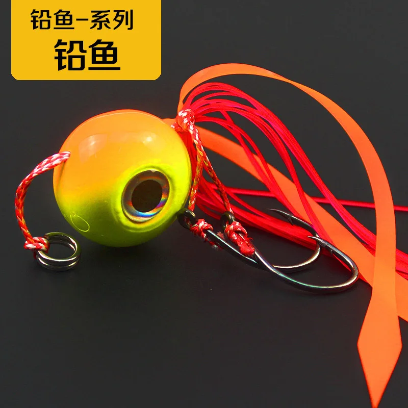 Round head 80g Octupus головка привести джиг 80 г приманки джиг прикормы Блесен голову Отсадки Рыбалка - Цвет: Round head 80g