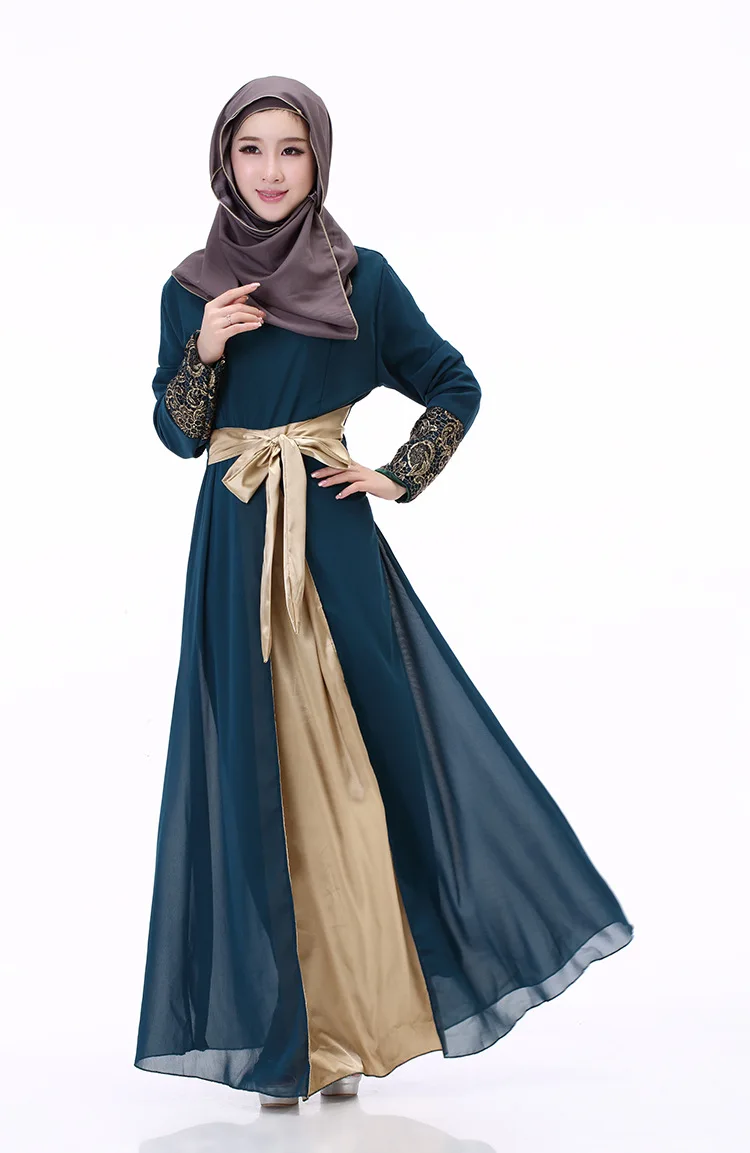Новинка 2016 г. платье с аппликацией для девочек и абайя Caftan Arab Garment Abaya Turkey на