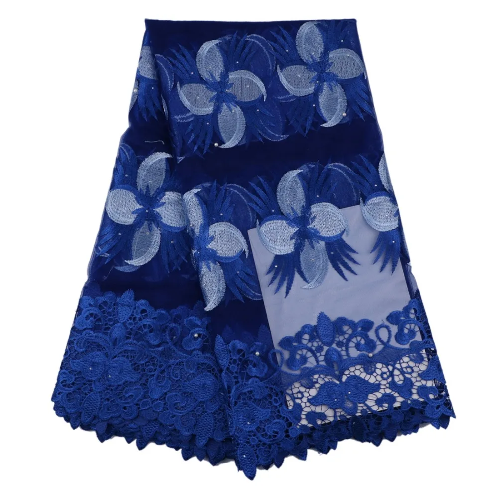 Новинка 2017 года проектирует африканских Французский Кружево Ткань Высокое