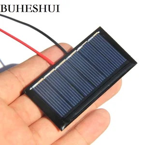 BUHESHUI Epoxy 80MA 3V Solar Cell Module Polycrystalline+Cable DIY Solar Panel Charger Study 67.5*34.5MM 10pcs Free Shipping