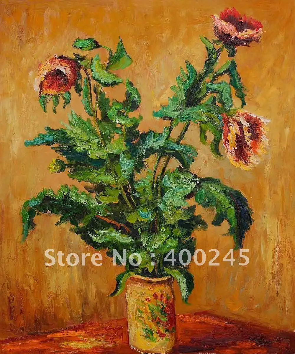 Рождественский подарок картина маслом с цветами Клод Моне картины зеленым маком