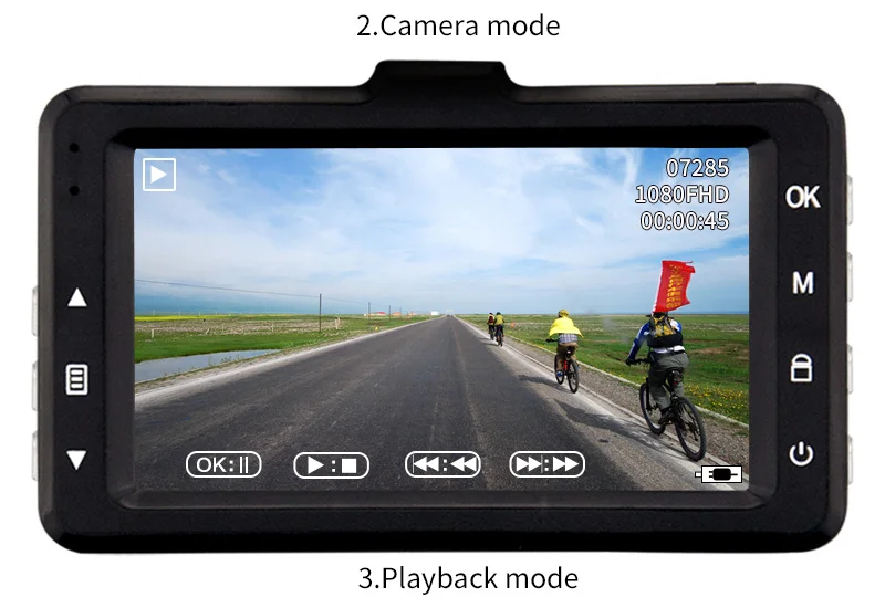 Dashcam Full HD 1080P 170 градусов широкоугольная Автомобильная Dvr камера 30fps привод рекордер " Автомобильный регистратор g-сенсор тире камера