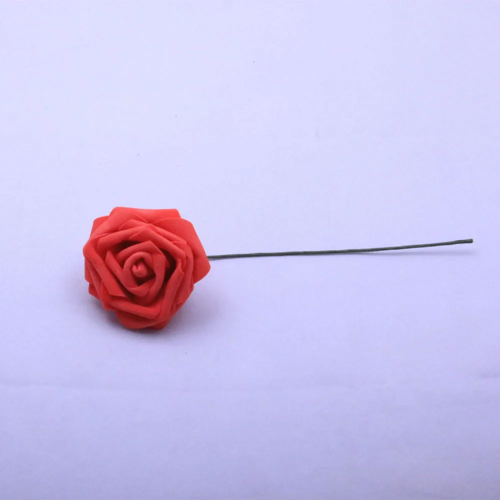 Red 50 шт. 6 см Искусственный эва пена роза стволовых Свадебные цветы для DIY корсаж Свадебный букет вечерние свадебные украшения - Цвет: Red