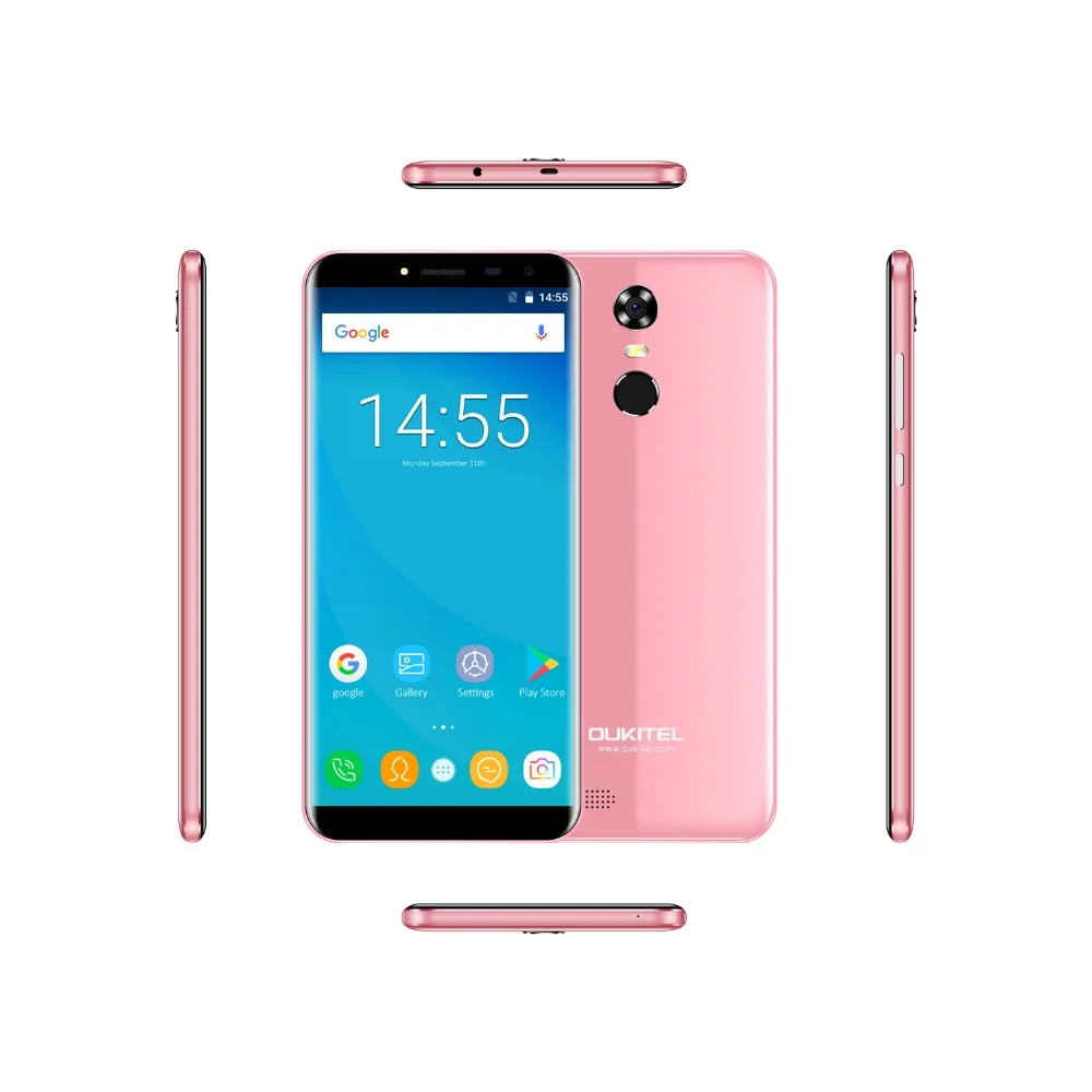 Oukitel C8 5.5 дюйма HD края меньше Бесконечность Дисплей Смартфон Android 7.0 3000 мАч 2 ГБ+ 16 ГБ отпечатков пальцев 13MP Quad Core мобильного телефона