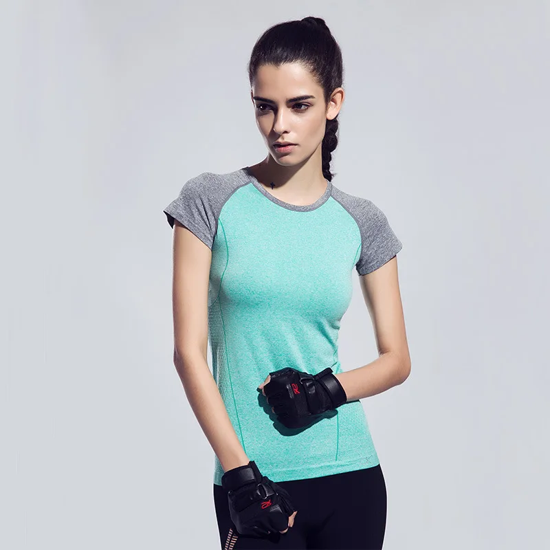 Женская Спортивная футболка детектор быстросохнущая эластичная компрессионная