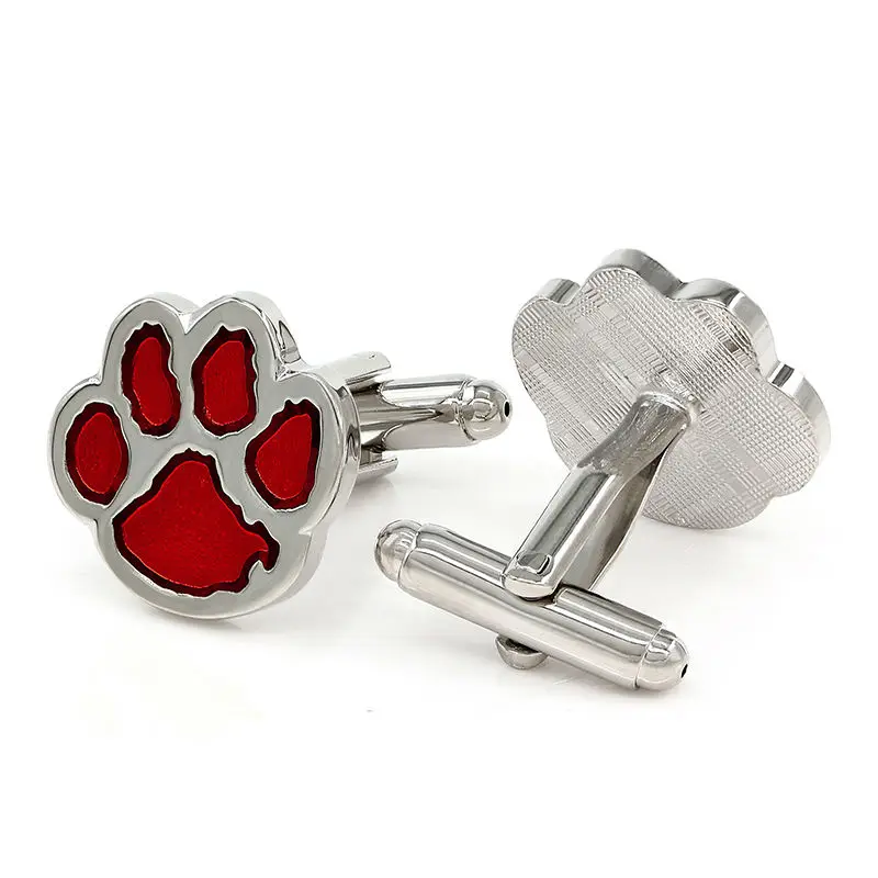 Dog Paw Kemstone Новинка черепаха с животными/медведь/акула/Невеста дизайнерские запонки Мужская рубашка костюм платье Вечерние запонки бижутерия подарок - Окраска металла: Dog Paw