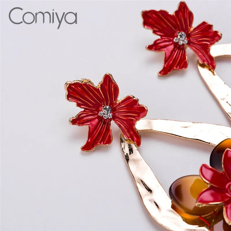 Comiya Drop Earrings Long Beads Pendant Fashion Acrylic Flower Dangle Earring Pendientes Mujer Moda Boucle D'oreille Gifts CC |