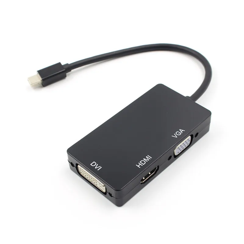 3 в 1 Мини Дисплей Порты и разъёмы DP Thunderbolt к DVI + VGA HDMI адаптер для MacBook Pro