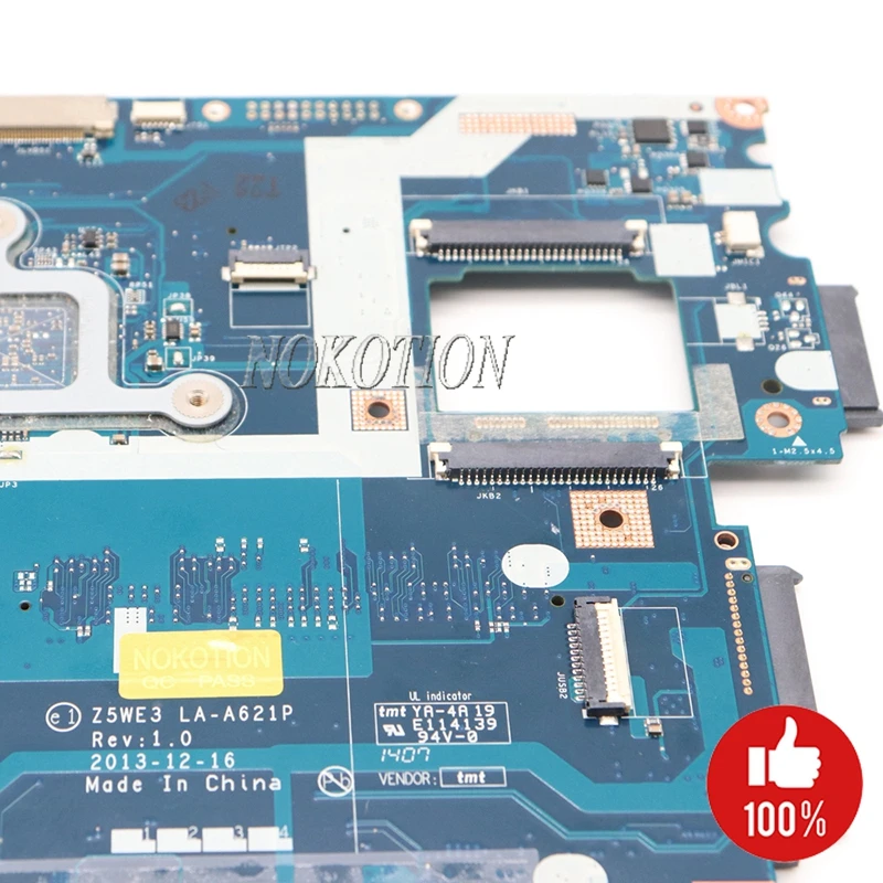 NOKOTION для acer aspire E1-510 E1-510-2500 Материнская плата ноутбука NBY4711002 NB. Y4711.002 Z5WE3 LA-A621P DDR3 SR1SG N2820 Процессор