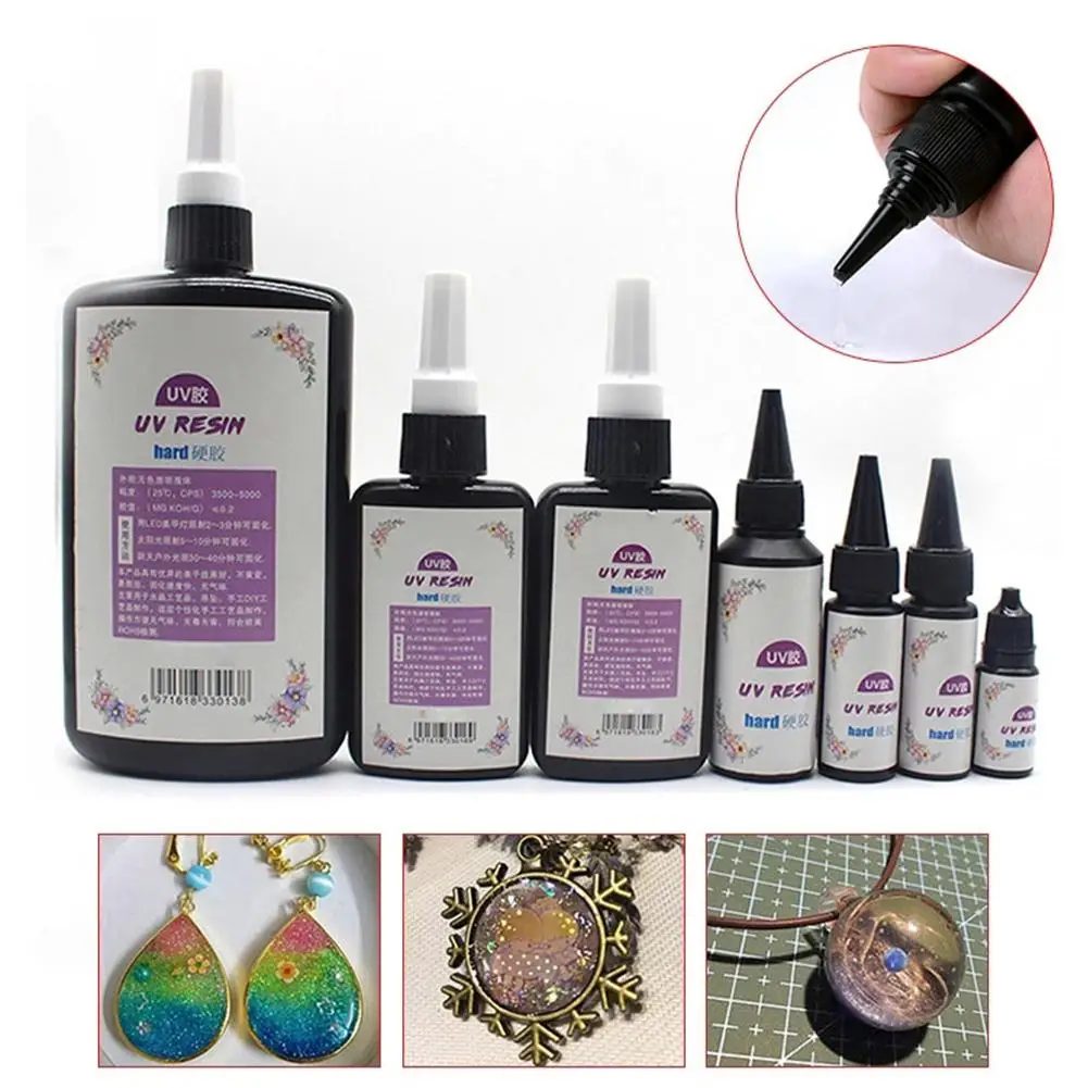 

10/20/25/50/60/100g UV Resin Hard Glue Ultraviolet Transparent LED DIY Tools for Fashion elegant Jewelry Vintage Chic 2020 New