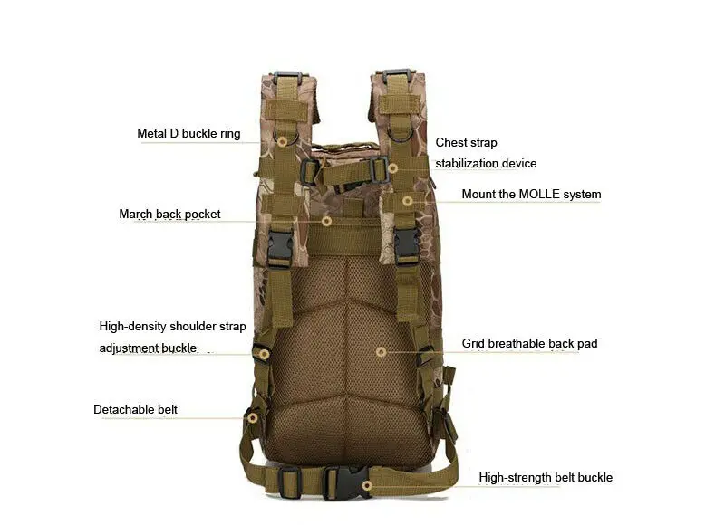 Новинка 2019 популярный военный тактический рюкзак с возможностью увеличения