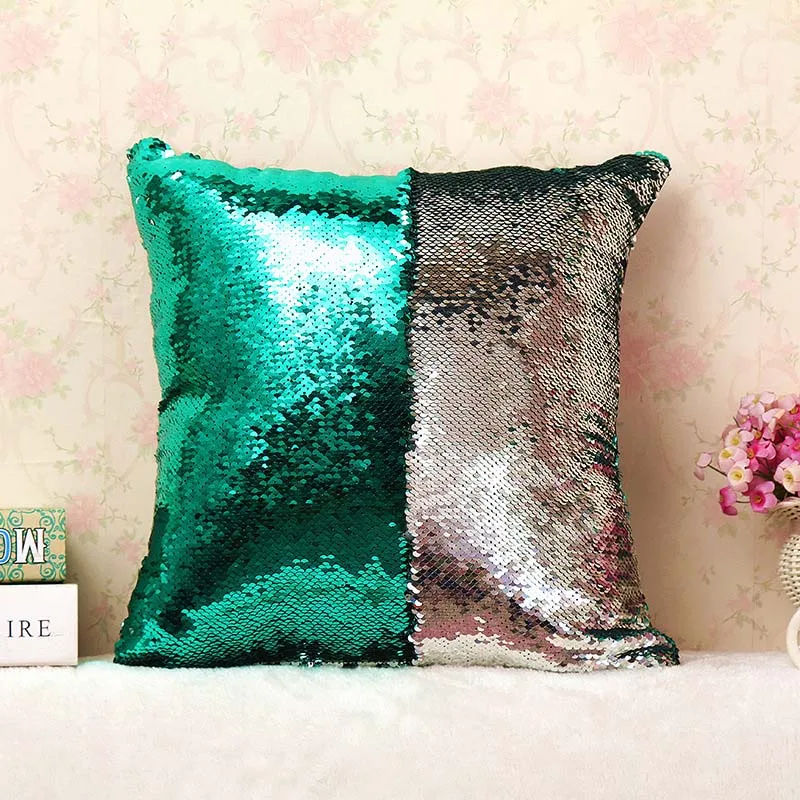 Poszewka 40x40 см блестящий чехол для подушки DIY меняющий цвет Fundas almohadones Подушка-чехол Золотой Серебряный Красный Черный