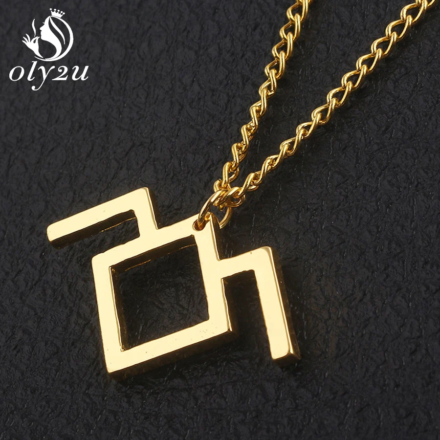 

Oly2u Твин Пикс ожерелье из нержавеющей стали ожерелье для женщин золотое длинное Твин Пикс Колье чокер