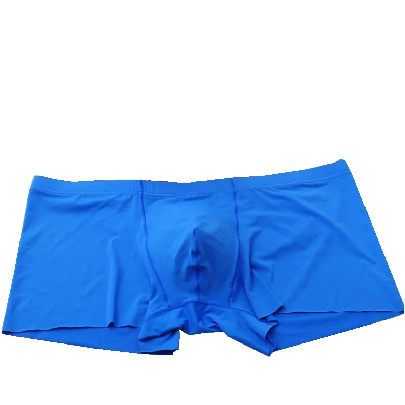 Сексуальное мужское нижнее белье боксеры шорты тонкие шелковые трусы мужские