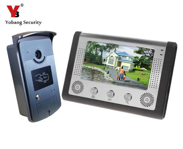 YobangSecurity проводной " дюймовый монитор видео дверной звонок Дверной телефон видеодомофон безопасность ночное видение 1 камера 1 монитор система