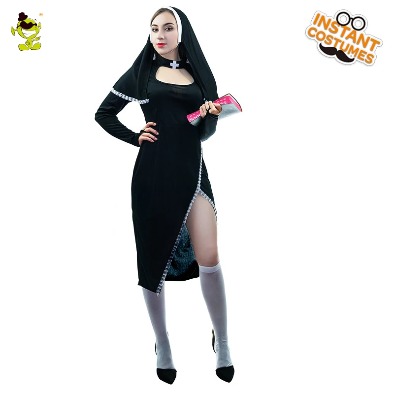 

Adult Naughty Nun Costume Carnival Role Play Sexy Outfits for Women Cosplay Elegant Fancy Dress Costumes
