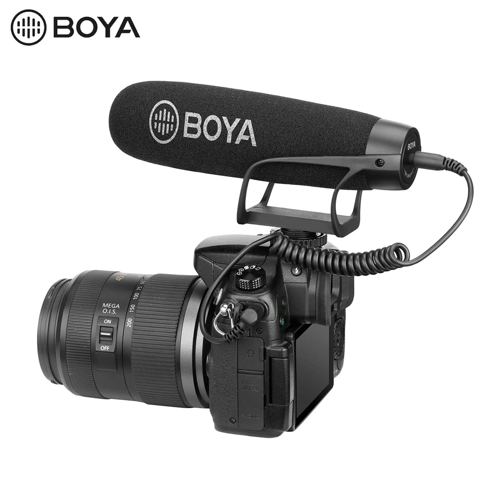 BOYA BY-BM2021 супер кардиоидный дробовик видео микрофон для DSLR камеры Canon Nikon sony Panasonic видеокамеры смартфона