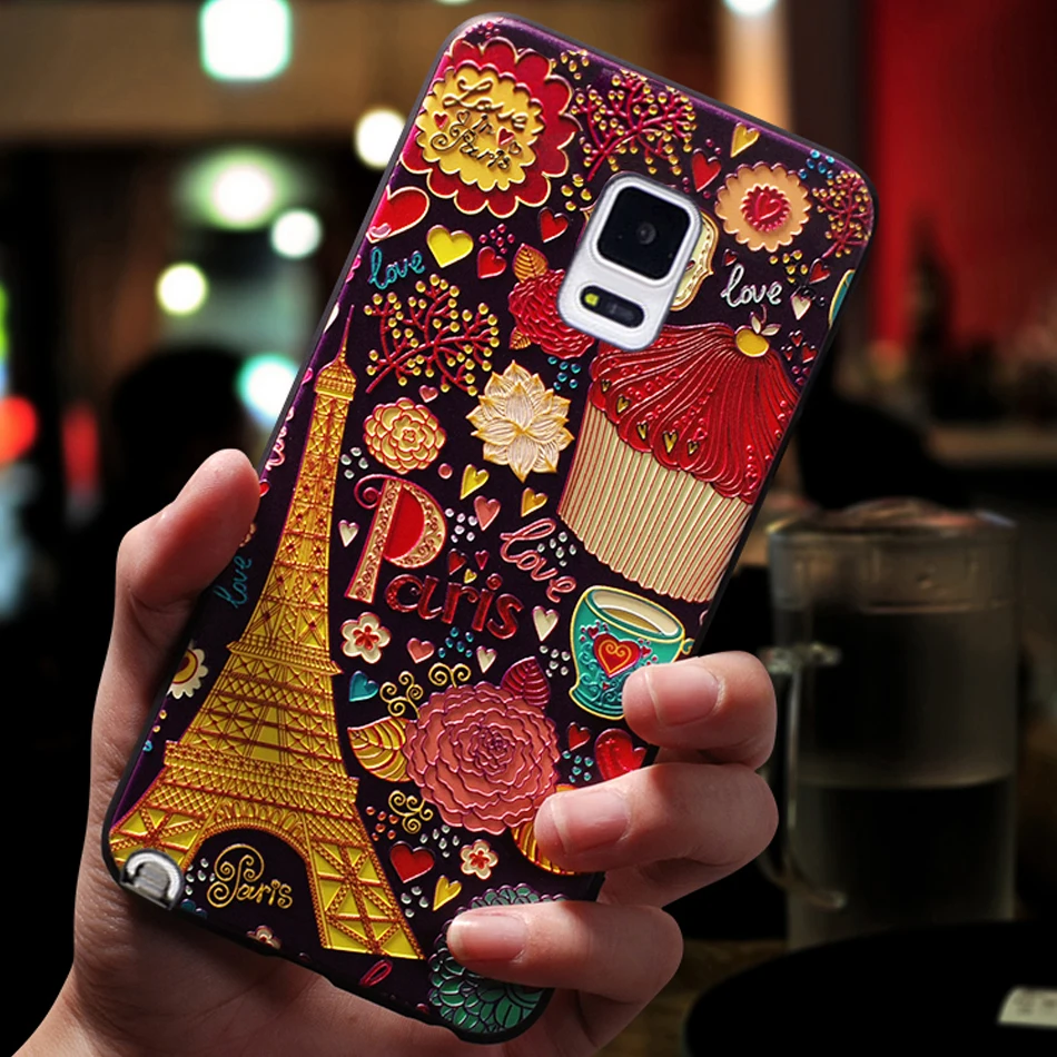Чехол чехол для Samsung Galaxy Note 3 4 5 Note5 Note4 силиконовый 3D милый мобильный телефон