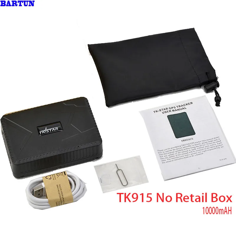 915 No Box TKSTAR магнит GSM Автомобильный gps трекер локатор 10000 мАч в режиме ожидания Бесплатно в режиме реального времени онлайн приложение Rastreador отслеживающее устройство TK905 TK915 - Цвет: 915 No Box