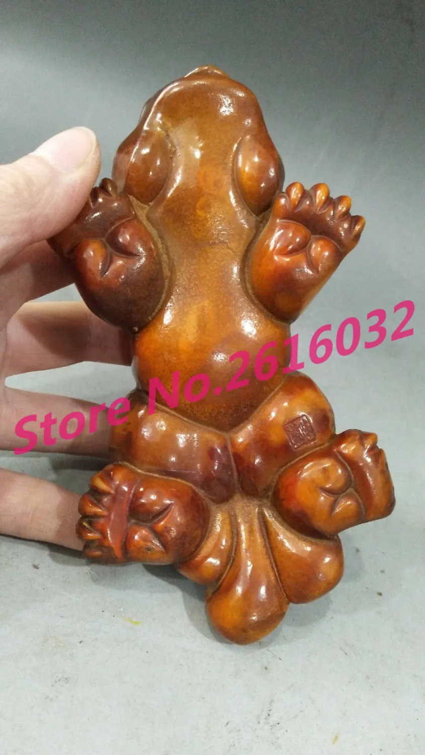

Chinese Antique old auspicious beast beeswax ornaments