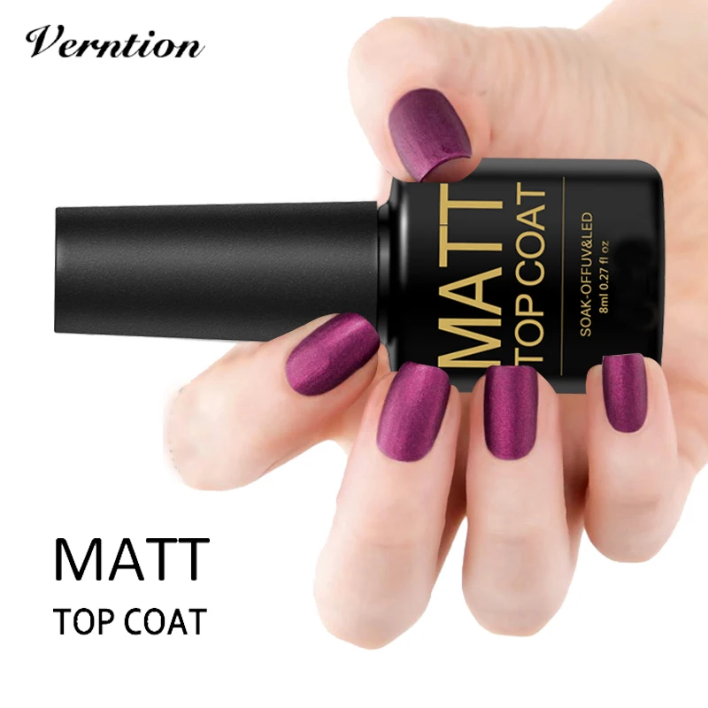 Вернция 7 мл матовое верхнее покрытие Гель-лак для ногтей искусство отмачиваемый