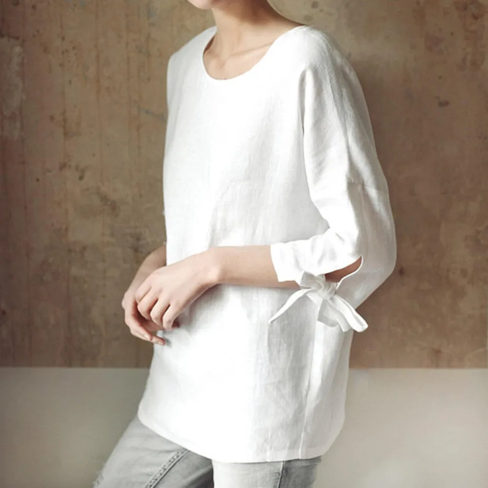 Модная летняя блузка больших размеров женская одежда 2018 Повседневная хлопковая