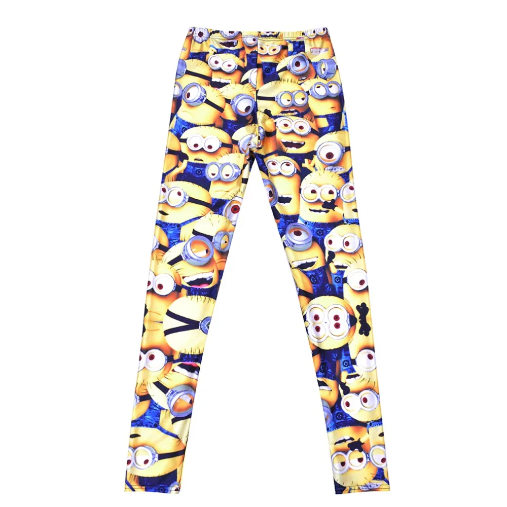 

Elastic Casual Pants 3D Digital Printing Small yellow Pattern Women Leggings 7 sizes Fitness Clothing Free Shipping