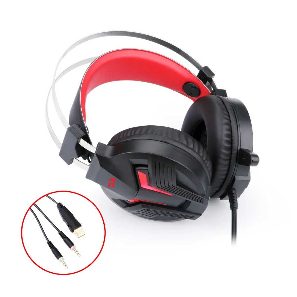 Игровая стереогарнитура Redragon H112 с микрофоном аудиоразъем 3 5 мм вибрирующие