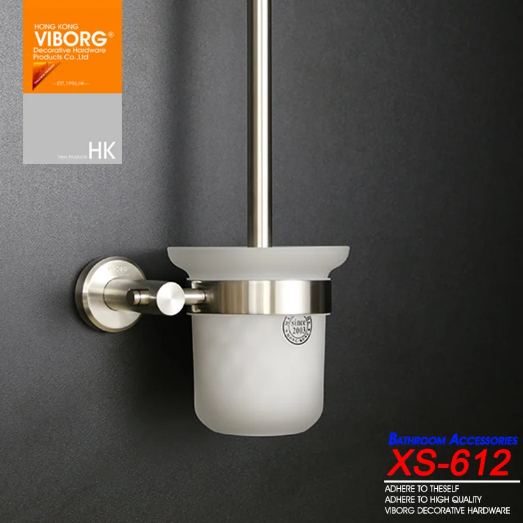 Набор кистей для унитаза VIBORG Deluxe SUS304 из нержавеющей стали с настенным креплением