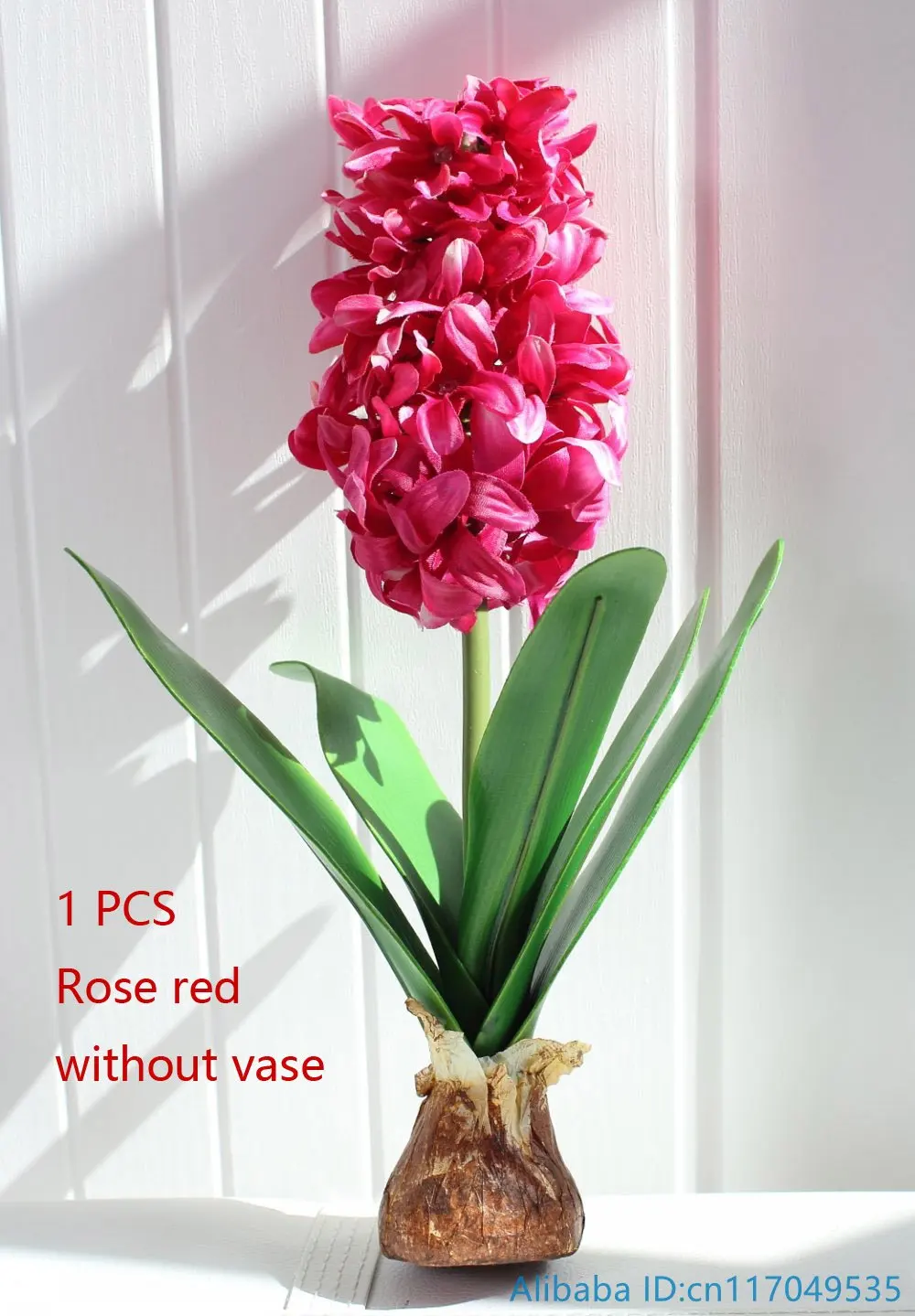 Rosered without vase 1 шт. искусственный цветок гиацинт с лампой для украшения дома и сада F367 - Цвет: Rosered without vase