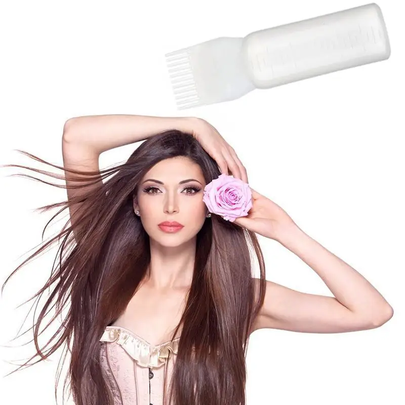 120ml Professional Hot Hair Dye Bottle Applicator Brush Dispensing Salon Hair Coloring Dyeing Hair Dry Cleaning Bottle