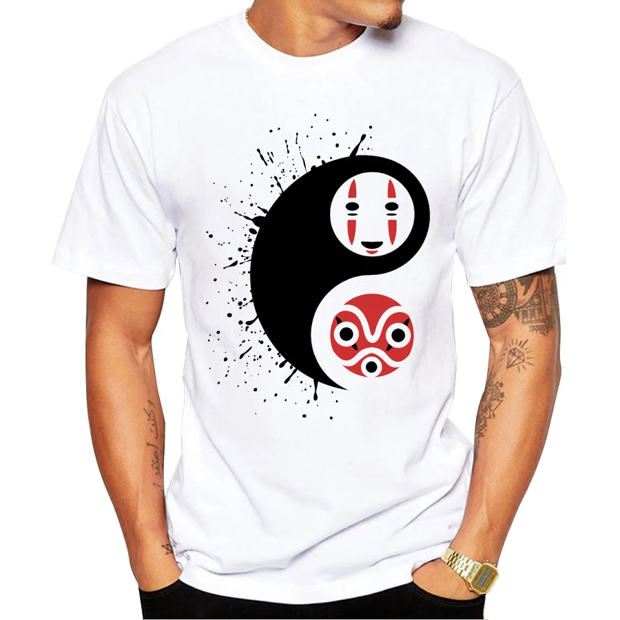 2019 новейшие модные Ying Yang с принтовым дизайном и надписью Футболка модная мужская