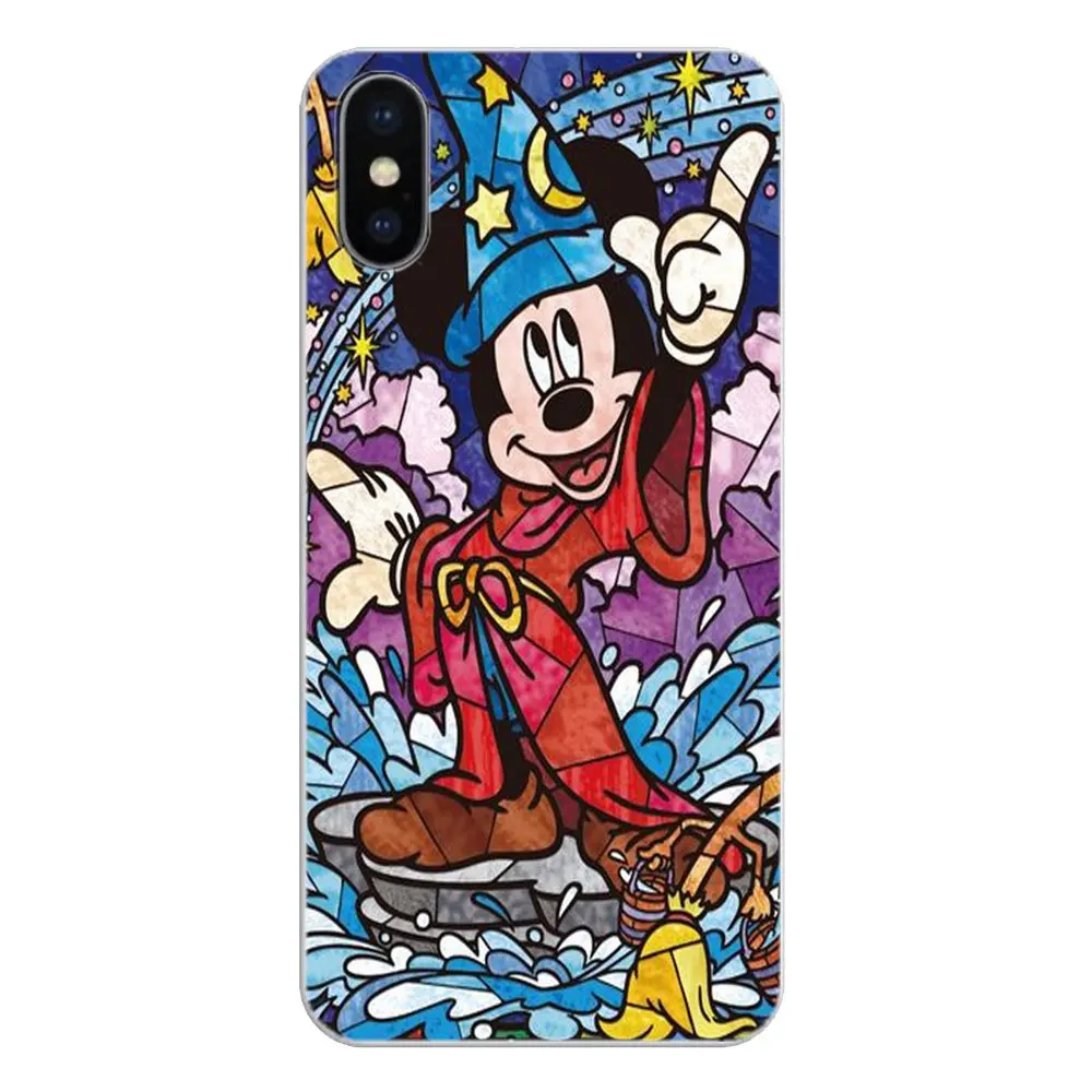 Stained Glass Mickey window painted Silicone Phone Case Cover For Samsung Galaxy A5 A6 A7 A8 A9 J4 J5 J7 J8 2017 2018 Plus Prime |
