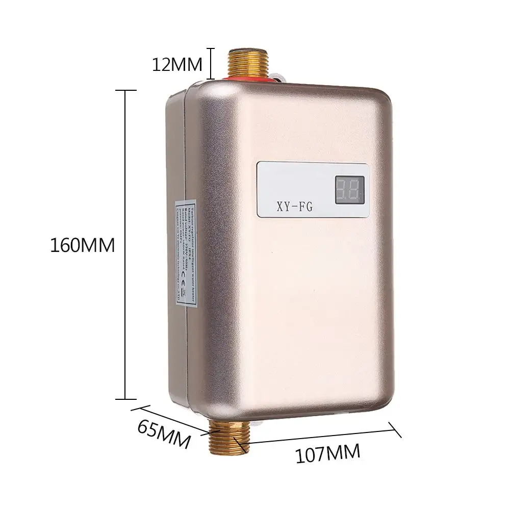 

3800KW Electric Water Heater Instant Tankless Water Heater 110V/220V 3.8W Temperature display Heating Shower Universal