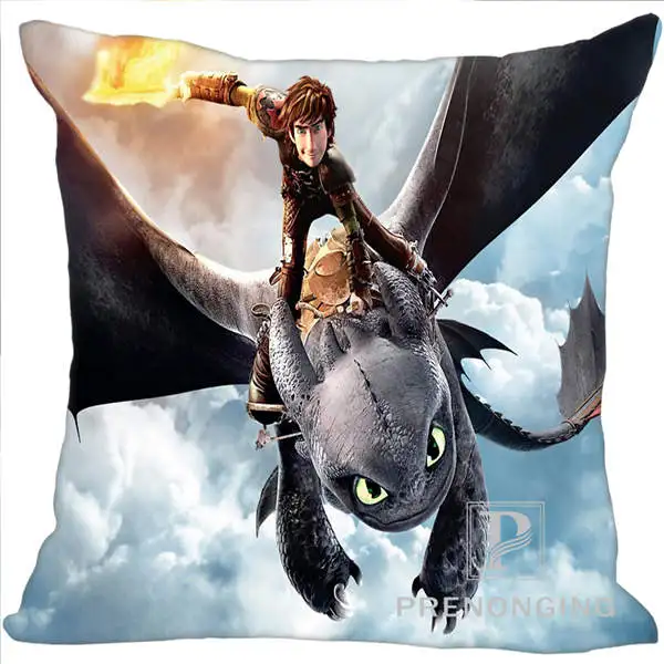 Pillowcase На заказ Наволочка Чехол Как приручить ваш Дракон квадратный Подушка на молнии Обложка Печать 20x20 см, 35x35 см(одна сторона)#180117-134 - Цвет: Pillowcase