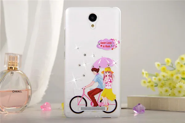 Кристалл Rhinestone Bling для Xiaomi Redmi Note 2 Чехол футляр Защитная крышка 3D алмаз телефон