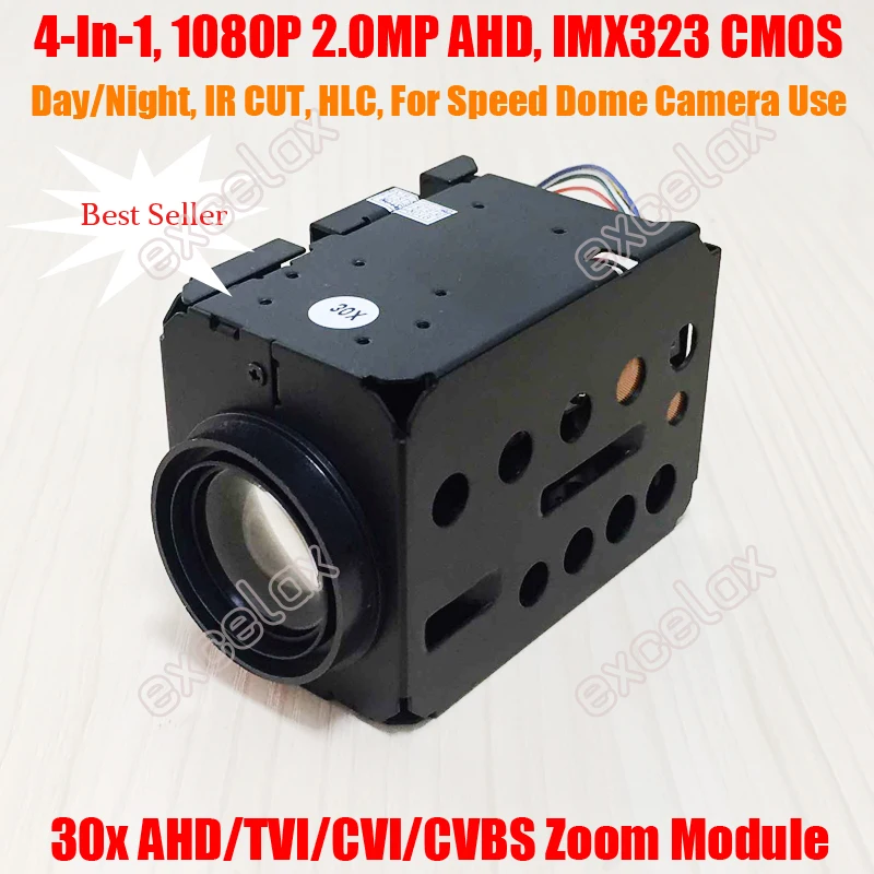 1080P 2 мегапиксельная 4 в 1 AHD TVI CVI CVBS IMX323 30x CCTV модуль камеры с зумом 18x оптическая