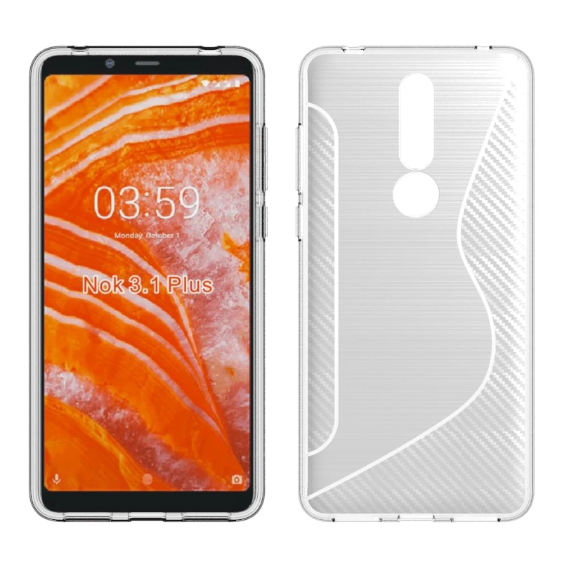 Фирменный gligle NS-line Мягкий силиконовый защитный чехол из ТПУ для Nokia 3 1 Plus оболочка