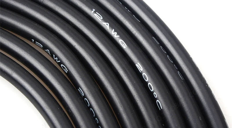 1M Black and Red 10AWG silicone wire heatproof soft Silicon gel Cable for RC lipo battery | Электроника