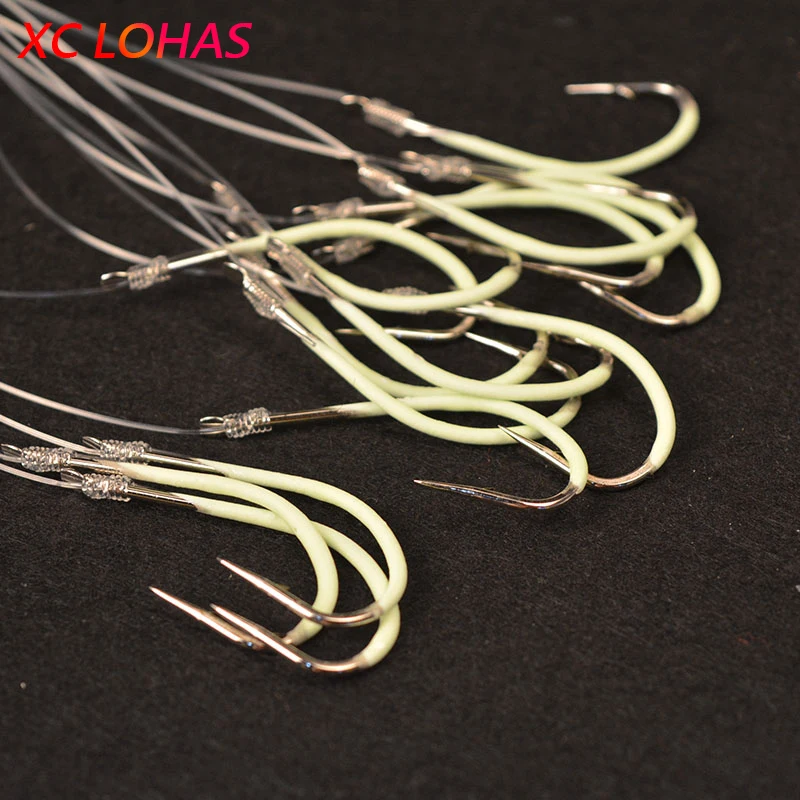 Горячая 30 шт./упак. световой Рыбная ловля молния 12 16 # колючей Крючки PESCA решать