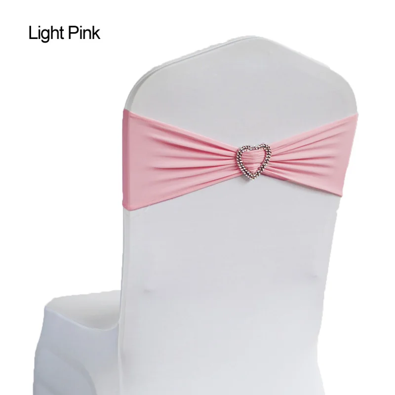 Lt Pink 50 шт спандекс лайкра чехол для свадебного стула широкие пояса-кушаки Свадебная вечеринка стул именинника Декор ярко-синий красный черный белый розовый фиолетовый - Цвет: Lt Pink