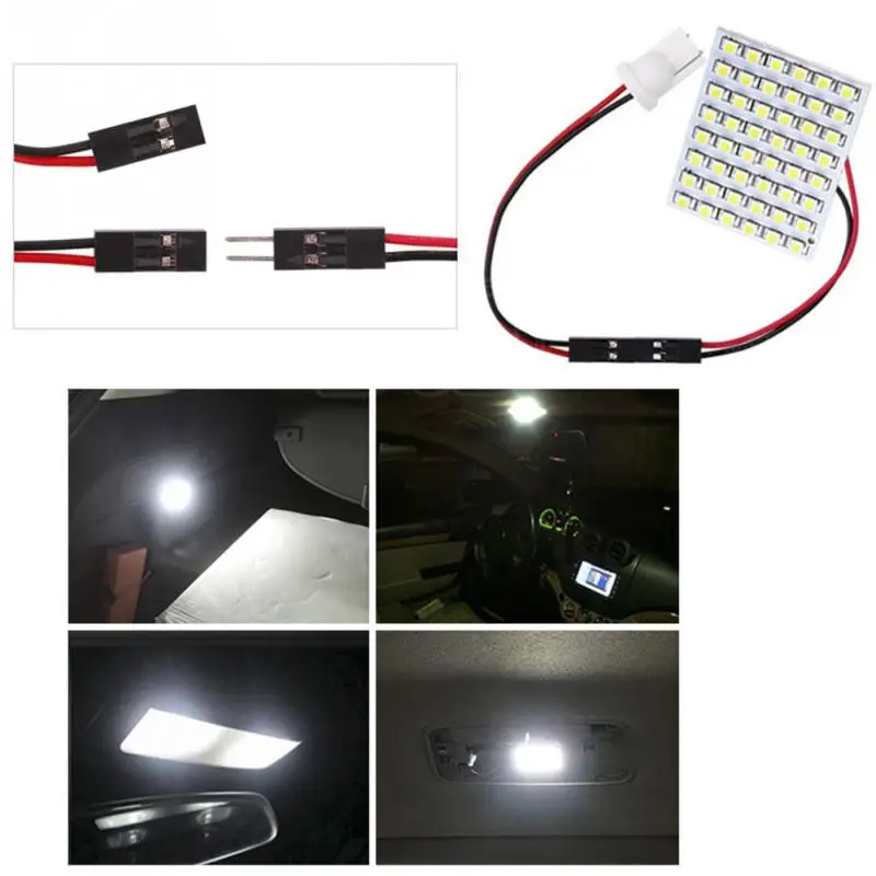 48 SMD 5050 Панель Яркая led панель 12v T10 W5W festoon Dome Светодиодная лампа освещение салона