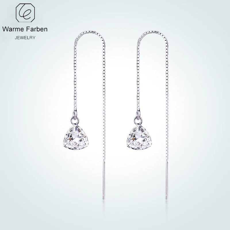 WARME FARBEN 925 серебряная серьга для женщин ювелирные изделия кристалл из Swarovski