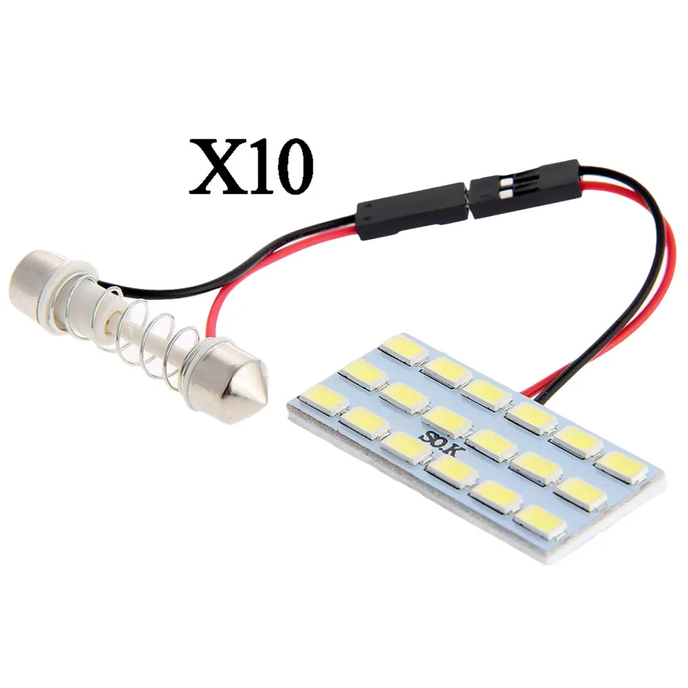 10 шт. белый 5630 SMD 18 LED Автомобильный внутренний купол Свет Festoon T10 BA9S автомобильная